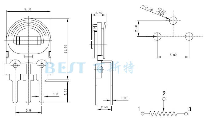 碳膜可調(diào)電阻RM085C-H2