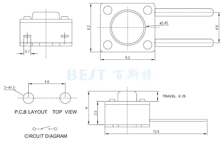 輕觸開關(guān)TS-1109C